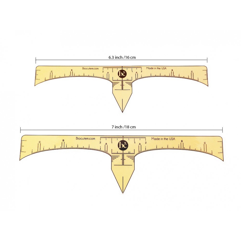 Eyebrow measurement sticky ruler tape 6.3inch